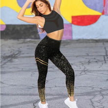 Load image into Gallery viewer, Pad Tracksuit Hot Stamping Sport Suit Female Sportswear