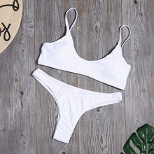 Load image into Gallery viewer, Woman Solid Sexy Bikini Set Micro Summer Tube Top Swimwear