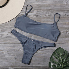 Load image into Gallery viewer, Woman Solid Sexy Bikini Set Micro Summer Tube Top Swimwear