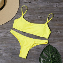 Load image into Gallery viewer, Woman Solid Sexy Bikini Set Micro Summer Tube Top Swimwear