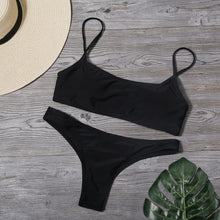 Load image into Gallery viewer, Woman Solid Sexy Bikini Set Micro Summer Tube Top Swimwear