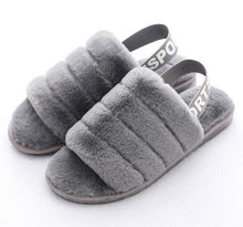 Load image into Gallery viewer, Women Furry Fur Slides Indoor Home Slippers