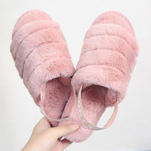 Load image into Gallery viewer, Women Furry Fur Slides Indoor Home Slippers