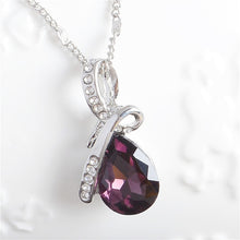 Load image into Gallery viewer, Fashion 10 Colors Austrian Crystal Water Drop Pendants&Necklaces