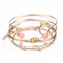 Load image into Gallery viewer, Fashion gold bracelet women knot adjustable bracelet jewelry