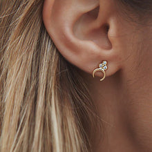 Load image into Gallery viewer, New Fashion Gold Crystal Geometric Star Pendant Earrings For Women