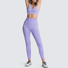 Load image into Gallery viewer, Seamless Gym Set Nylon Woman Sportswear 2 Piece Exercise Leggings