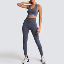 Load image into Gallery viewer, Seamless Gym Set Nylon Woman Sportswear 2 Piece Exercise Leggings