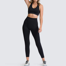 Load image into Gallery viewer, Seamless Gym Set Nylon Woman Sportswear 2 Piece Exercise Leggings