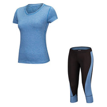 Load image into Gallery viewer, Sexy Yoga Set Running Tracksuit Gym T-shirt