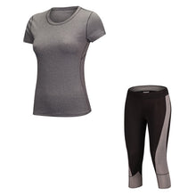 Load image into Gallery viewer, Sexy Yoga Set Running Tracksuit Gym T-shirt