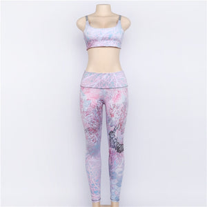 Gym Clothing Yoga Set Fitness Wear Leggings Sport Suit Work Out Open Back