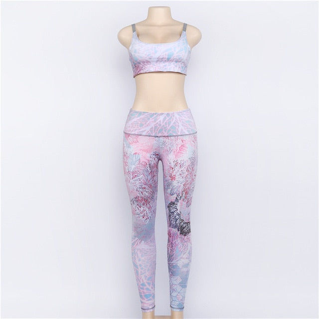 Gym Clothing Yoga Set Fitness Wear Leggings Sport Suit Work Out Open Back