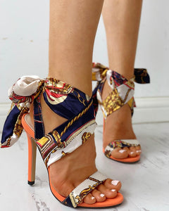 Summer Women High Heels Shoes Sandals Sexy Snakeskin