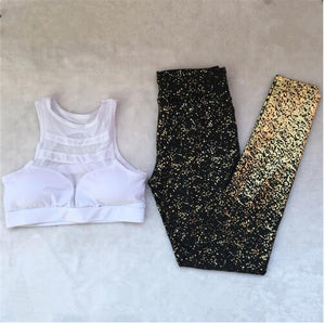 Pad Tracksuit Hot Stamping Sport Suit Female Sportswear