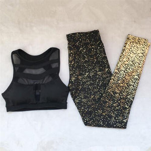 Pad Tracksuit Hot Stamping Sport Suit Female Sportswear
