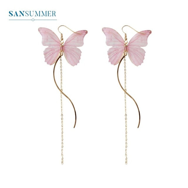 Trendy Butterfly Dangle Earrings Lewelry Brincos