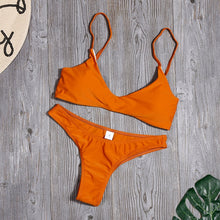 Load image into Gallery viewer, Woman Solid Sexy Bikini Set Micro Summer Tube Top Swimwear

