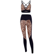 Load image into Gallery viewer, Leopard Print Ensemble Women Sportswear
