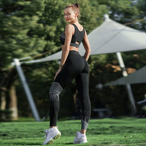 Seamless 2 Piece Set Women Sport Suit Gym Workout Clothes