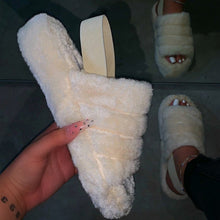 Load image into Gallery viewer, Women Furry Fur Slides Indoor Home Slippers
