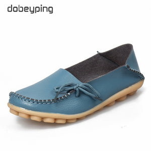 New Moccasins Women Flats Genuine Leather Female Shoes