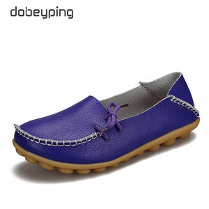 New Moccasins Women Flats Genuine Leather Female Shoes