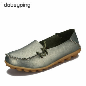 New Moccasins Women Flats Genuine Leather Female Shoes
