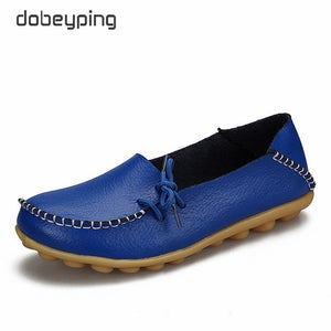 New Moccasins Women Flats Genuine Leather Female Shoes