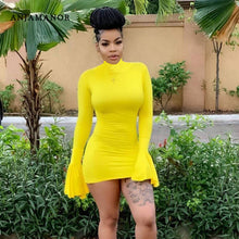 Load image into Gallery viewer, Sexy Yellow Dresses Party Night Club Wear
