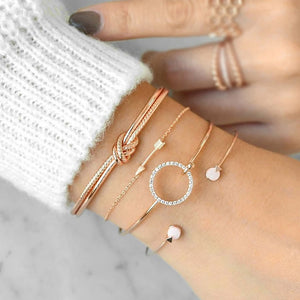 Fashion gold bracelet women knot adjustable bracelet jewelry