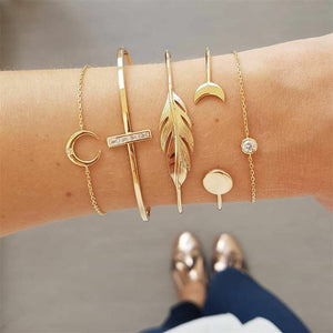 Fashion gold bracelet women knot adjustable bracelet jewelry