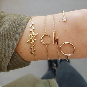 Fashion gold bracelet women knot adjustable bracelet jewelry