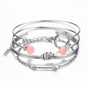 Fashion gold bracelet women knot adjustable bracelet jewelry