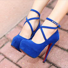 Load image into Gallery viewer, Cross-tied Ankle Strap Party Shoes
