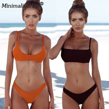 Load image into Gallery viewer, Woman Solid Sexy Bikini Set Micro Summer Tube Top Swimwear
