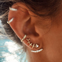 Load image into Gallery viewer, New Fashion Gold Crystal Geometric Star Pendant Earrings For Women
