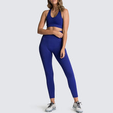 Load image into Gallery viewer, Seamless Gym Set Nylon Woman Sportswear 2 Piece Exercise Leggings
