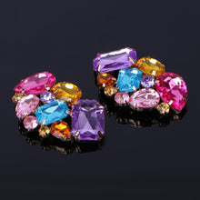 Load image into Gallery viewer, Color Shoe Clips Fashion Triangle Glass Wedding Bridal
