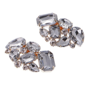 Color Shoe Clips Fashion Triangle Glass Wedding Bridal