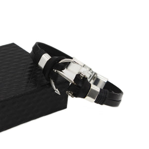 explosion models European and American fashion leather woven bracelet anchor