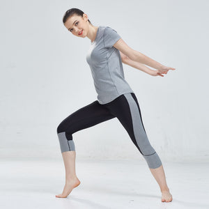 Sexy Yoga Set Running Tracksuit Gym T-shirt