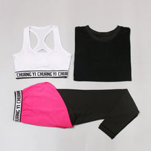 Load image into Gallery viewer, Female Fitness Wear Quick-drying Mesh Yoga Clothing Three-piece Set
