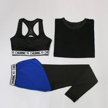Load image into Gallery viewer, Female Fitness Wear Quick-drying Mesh Yoga Clothing Three-piece Set
