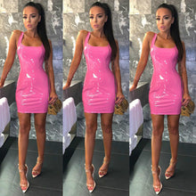Load image into Gallery viewer, Leather Sexy Fashion Sleeveless Bodycon Dresses

